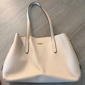 Coach Off-White Leather Tote